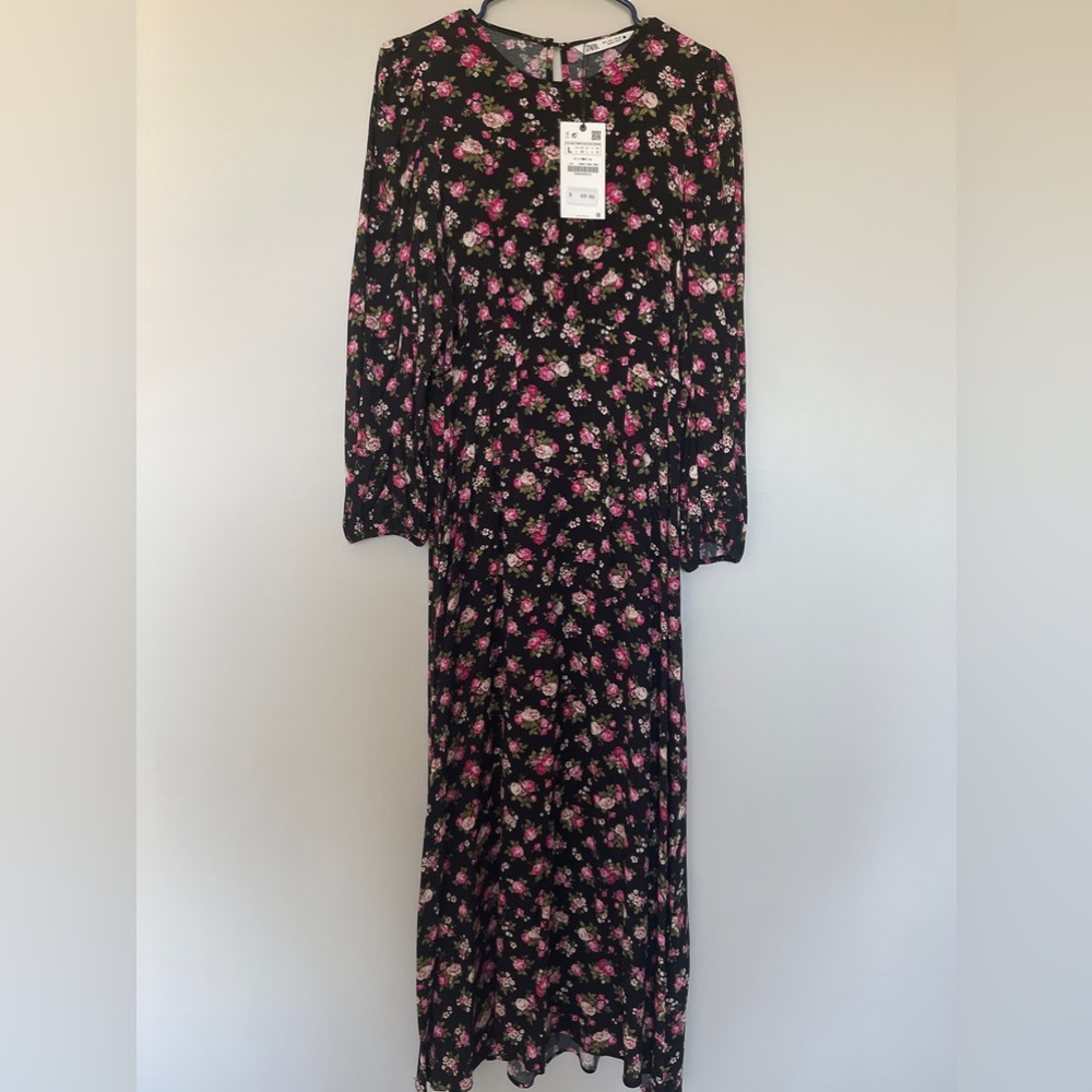 Zara floral maxi dress